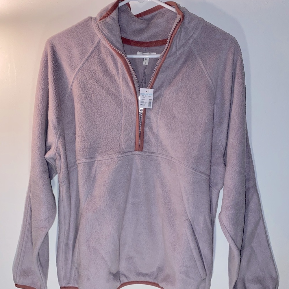 BRAND NEW purple fleece zip up